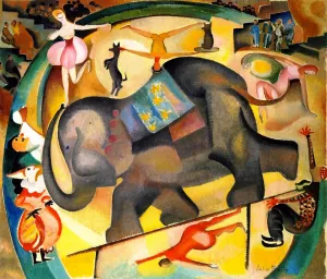 The Elephant by Alice Bailly - Oil Painting Reproduction