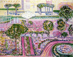 The Pink Garden by Alice Bailly Oil Painting