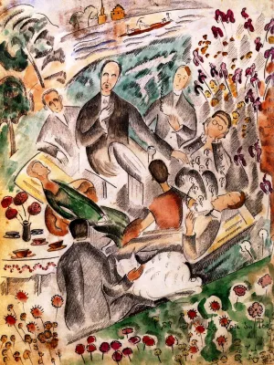 The Poet's Voice by Alice Bailly Oil Painting
