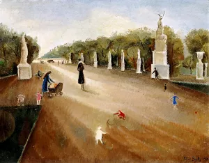 The Tuileries also known as Promenade by Alice Bailly Oil Painting