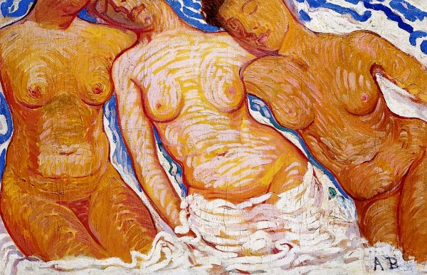 Three Female Torsos by Alice Bailly - Hand-Painted Oil Painting Reproduction
