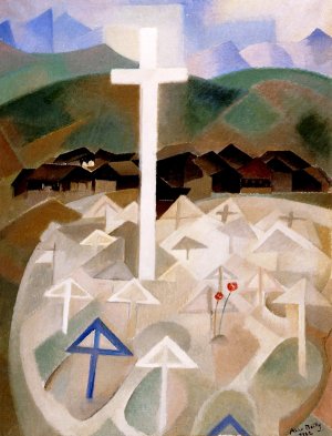 Valasian Cemetery by Alice Bailly Oil Painting