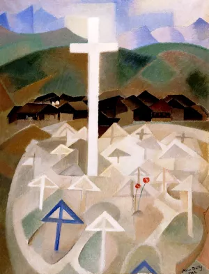 Valasian Cemetery by Alice Bailly Oil Painting