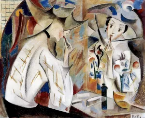Woman at the Mirror painting by Alice Bailly