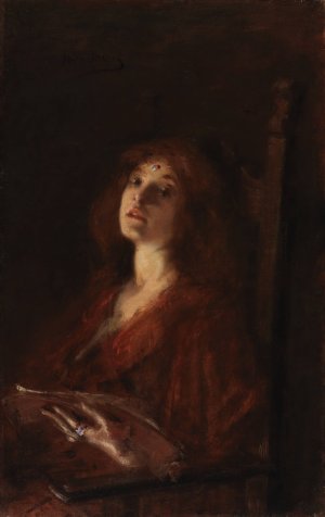 A Song by Alice Pike Barney Oil Painting
