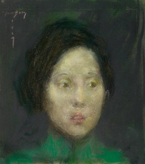 An Oriental by Alice Pike Barney Oil Painting