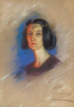 Anita Hunt by Alice Pike Barney Oil Painting