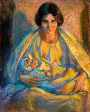 By Lamplight by Alice Pike Barney Oil Painting