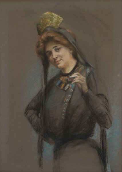 Cigarette by Alice Pike Barney - Hand-Painted Oil Painting Reproduction