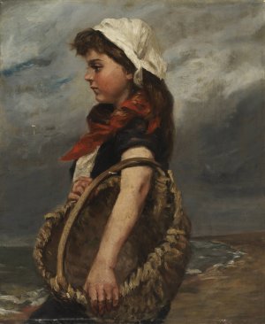 Girl with Basket by Alice Pike Barney Oil Painting