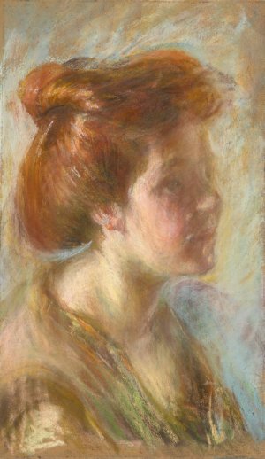 Girl with Titian Hair by Alice Pike Barney Oil Painting