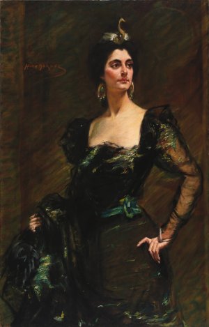 Kate Deering Ridgely by Alice Pike Barney Oil Painting