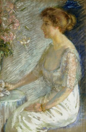 Katherine Hemmick Johnson by Alice Pike Barney Oil Painting