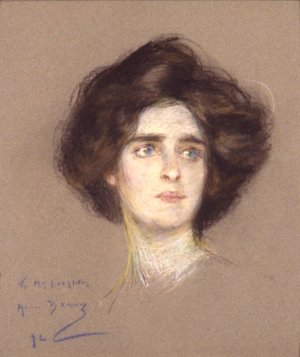 Laura Attentive by Alice Pike Barney Oil Painting