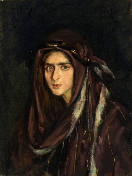 Laura in Arabian Costume  by Alice Pike Barney - Hand-Painted Oil Painting Reproduction
