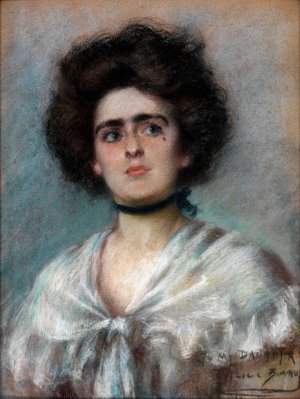 Laura in Fichu by Alice Pike Barney Oil Painting