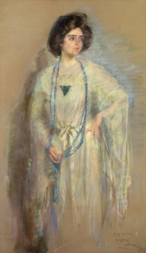 Laura in Whites by Alice Pike Barney Oil Painting