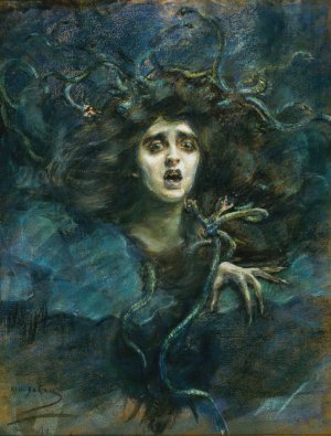 Medusa by Alice Pike Barney Oil Painting