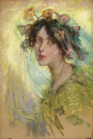 Morning Glories by Alice Pike Barney Oil Painting
