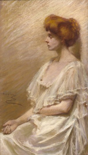 Mrs. Fleming Newbold by Alice Pike Barney Oil Painting