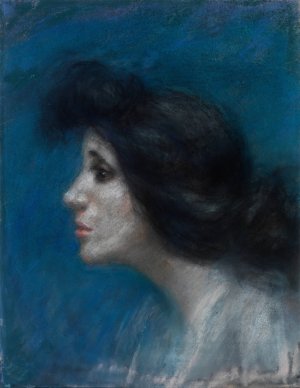 Mrs. Patrick Campbell by Alice Pike Barney Oil Painting
