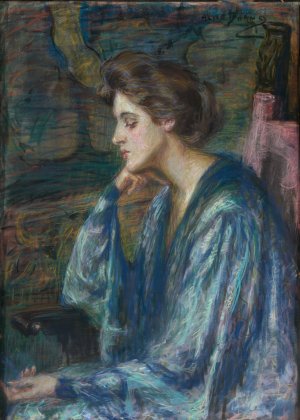 Mrs. Roosevelt Scovel by Alice Pike Barney Oil Painting