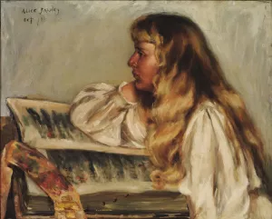 Natalie and Missal by Alice Pike Barney Oil Painting