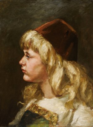 Natalie at Seven by Alice Pike Barney Oil Painting