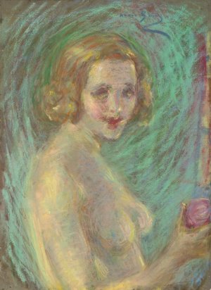 Nude with Fruit by Alice Pike Barney Oil Painting