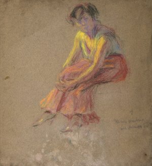 Seated Woman by Alice Pike Barney Oil Painting