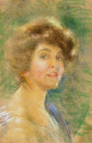 Self Portrait by Alice Pike Barney Oil Painting