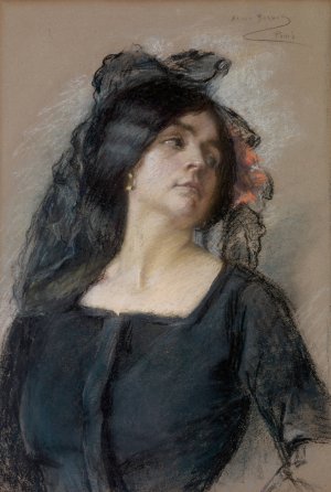 Spanish Woman by Alice Pike Barney Oil Painting