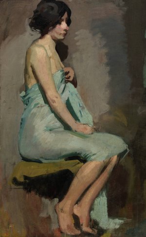 Study of a Seated Woman by Alice Pike Barney Oil Painting
