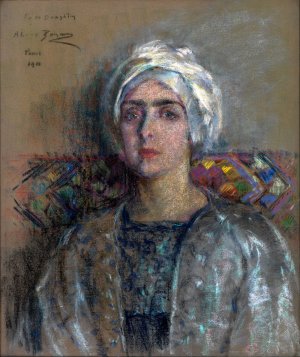 The White Turban Oil painting by Alice Pike Barney