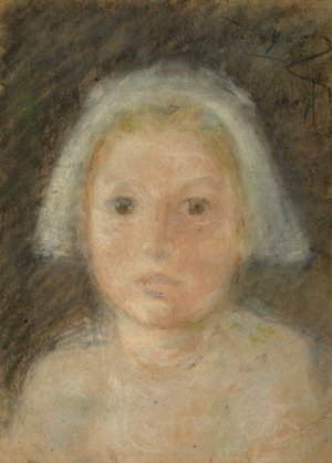Tiny White Cap by Alice Pike Barney Oil Painting