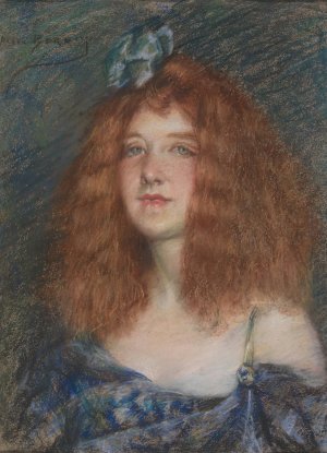 Woman with Red Hair by Alice Pike Barney Oil Painting