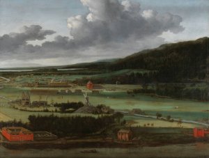Hendrik Trip's Cannon Foundry in Julitabruk, Sweden by Allaert Van Everdingen Oil Painting