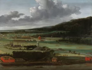 Hendrik Trip's Cannon Foundry in Julitabruk, Sweden by Allaert Van Everdingen Oil Painting