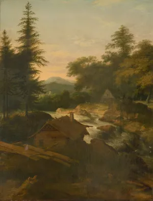 River Landscape With Cottage by Allaert Van Everdingen Oil Painting
