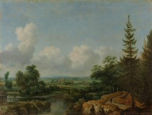 Swedish Landscape by Allaert Van Everdingen Oil Painting