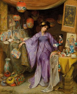 An English Yum-Yum by Allan Douglas Davidson Oil Painting
