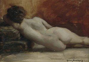 Reclining Nude by Allan Douglas Davidson Oil Painting