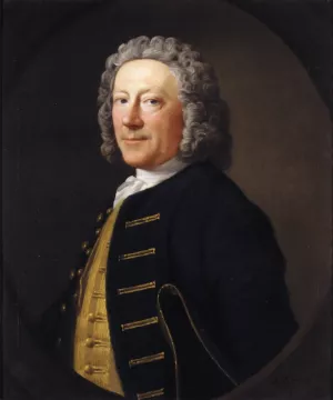 Portrait of a Naval Officer by Allan Ramsay - Oil Painting Reproduction