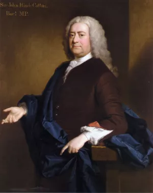 Portrait of Sir John Hynde Cotton, 3rd BT by Allan Ramsay - Oil Painting Reproduction