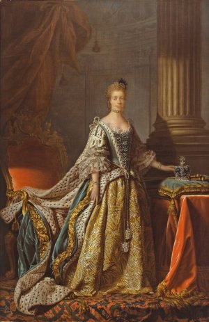 Queen Charlotte by Allan Ramsay Oil Painting