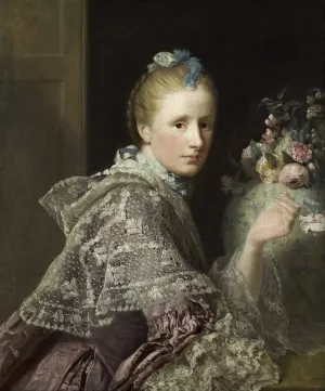 The Artist's Wife, Margaret Lindsay of Evelick by Allan Ramsay Oil Painting