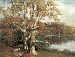 Pasture Oaks by Allen Butler Talcott Oil Painting