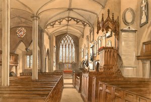 Old Handsworth Church before its Restoration by Allen Edward Everitt Oil Painting