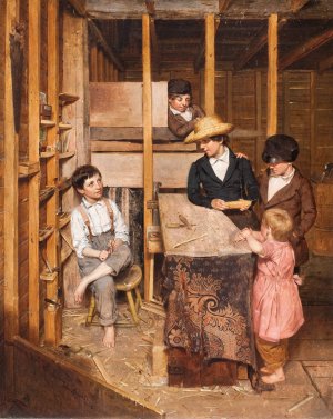 The Young Mechanic by Allen Smith Oil Painting