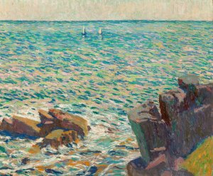 Two Boats by Allen Tucker Oil Painting